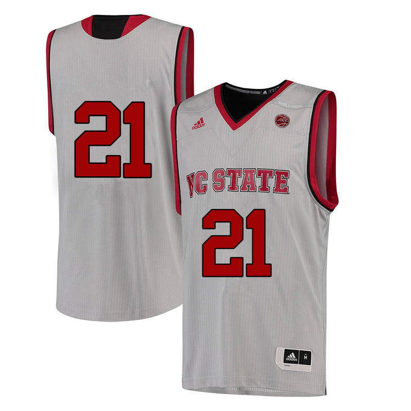 Men #21 Rodney Monroe NC State Wolfpack College Basketball Jerseys-White